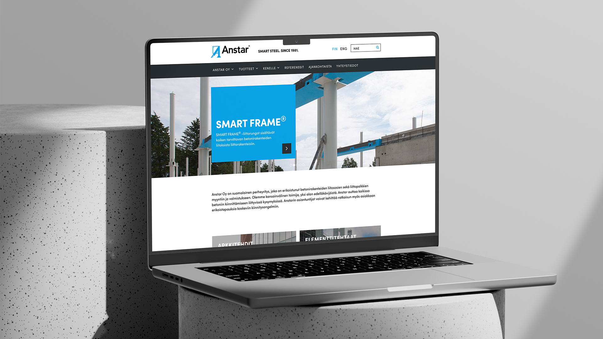 Verkkosivu-uudistus Anstar Oy:lle